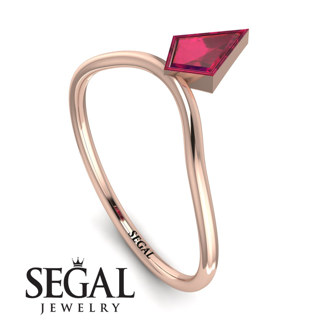 Kite Stepcut Ruby Ring - Leila No. 11
