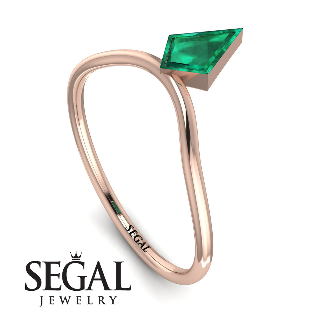 Kite Stepcut Emerald Ring - Leila No. 5