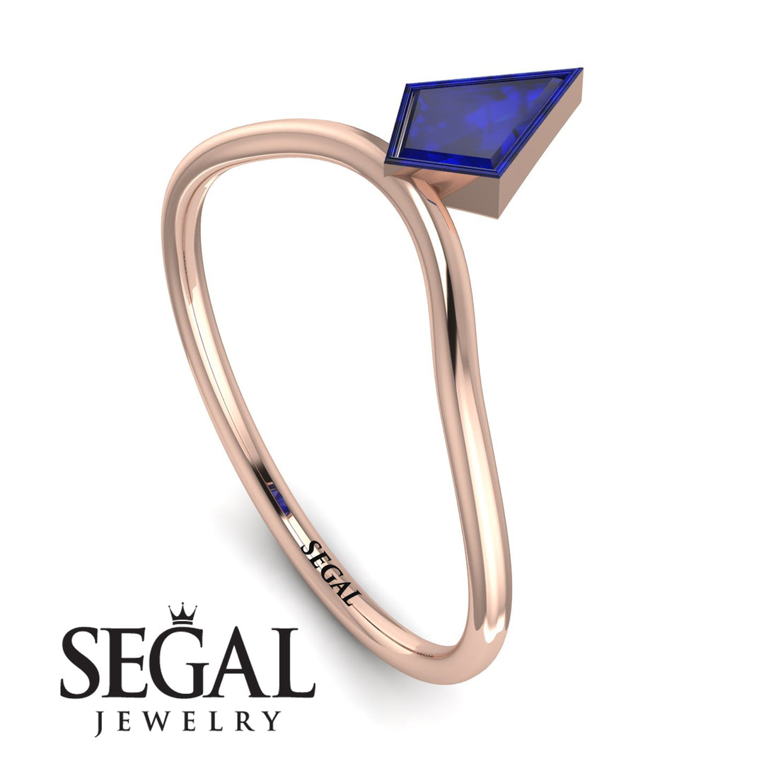 Kite Stepcut Sapphire Ring - Leila No. 14
