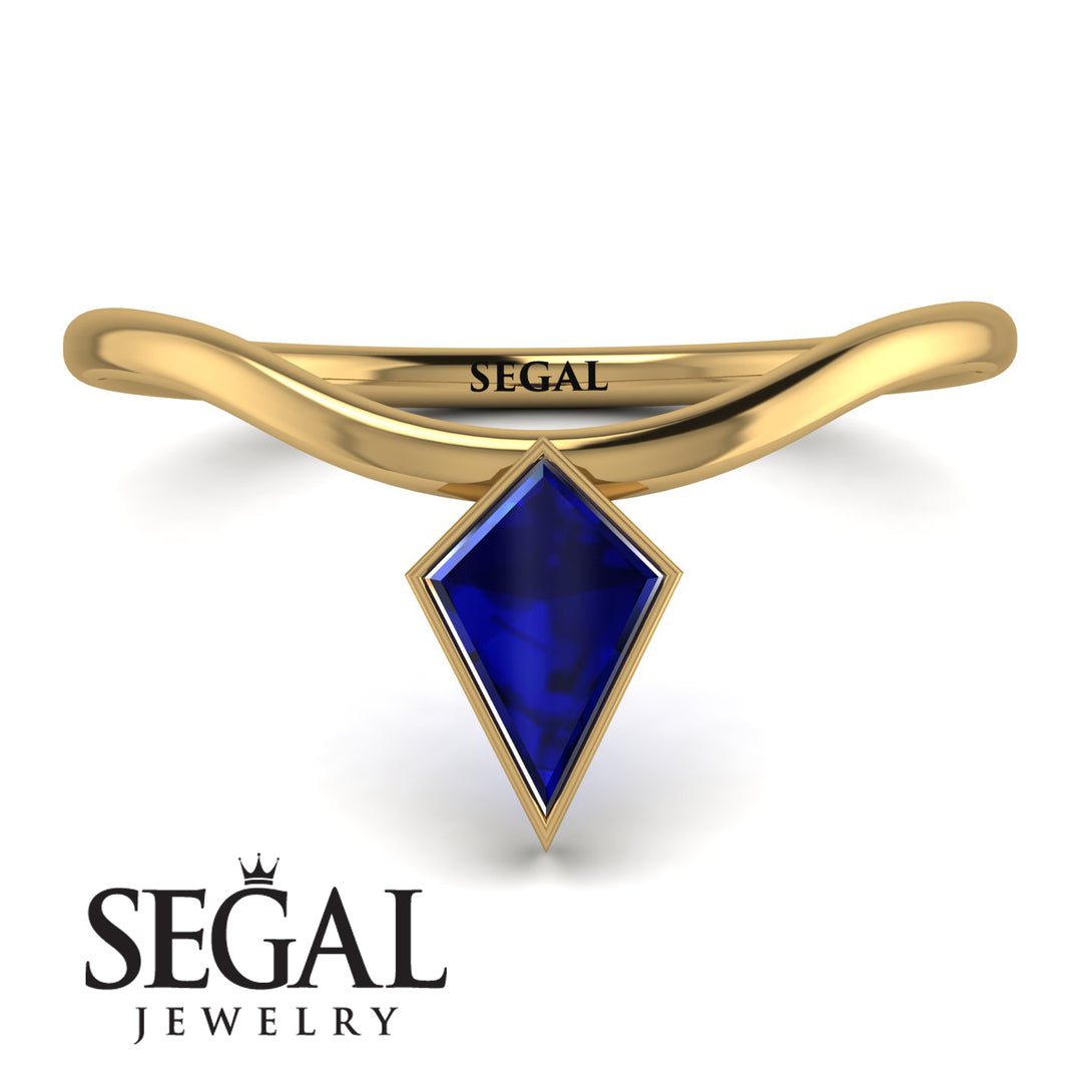 Kite Stepcut Sapphire Ring - Leila No. 13