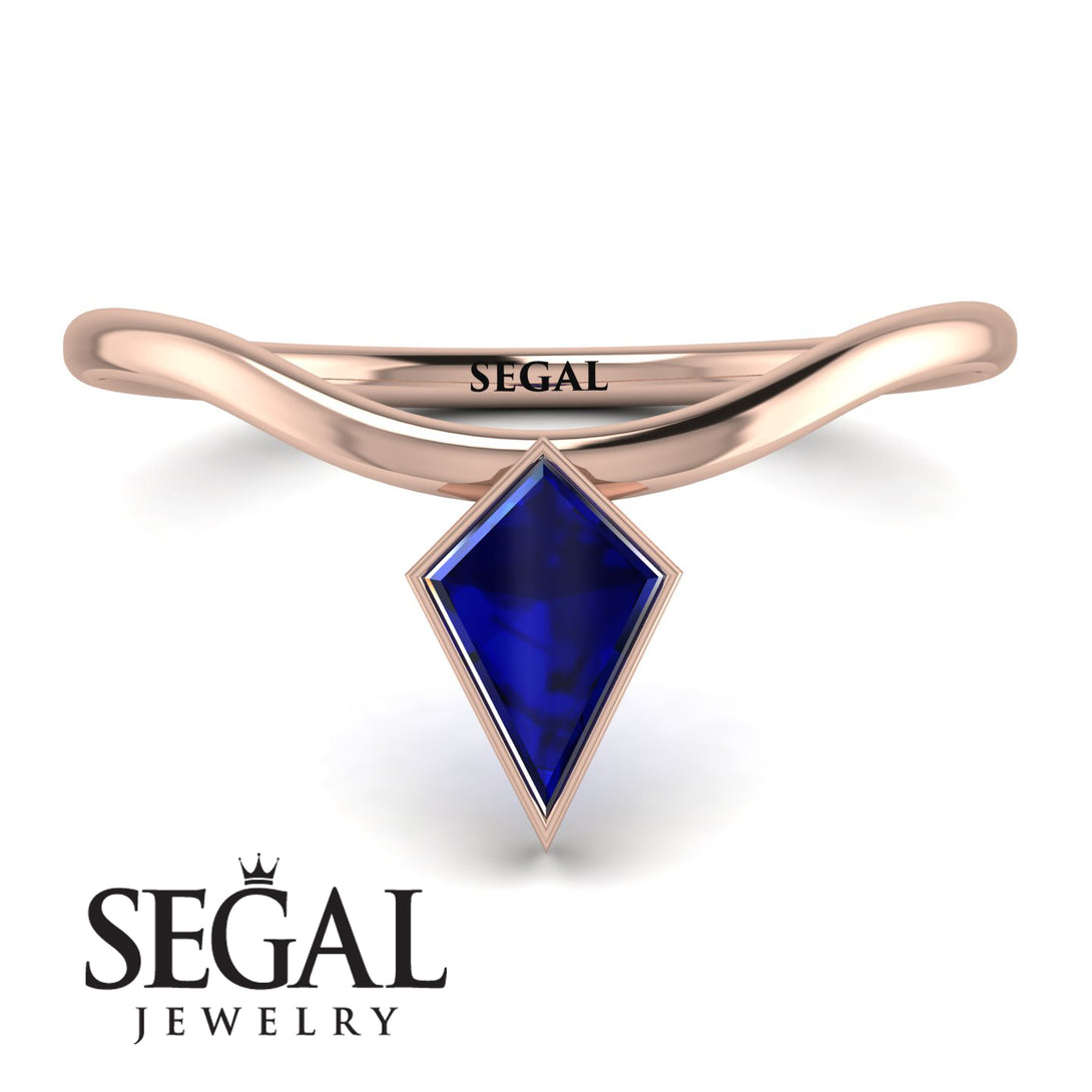 Kite Stepcut Sapphire Ring - Leila No. 14