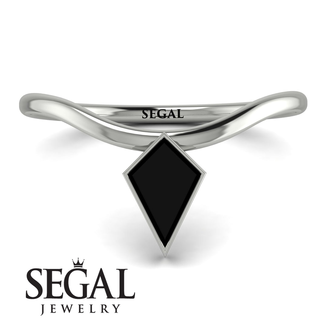 Kite Stepcut Black Diamond Ring - Leila No. 9