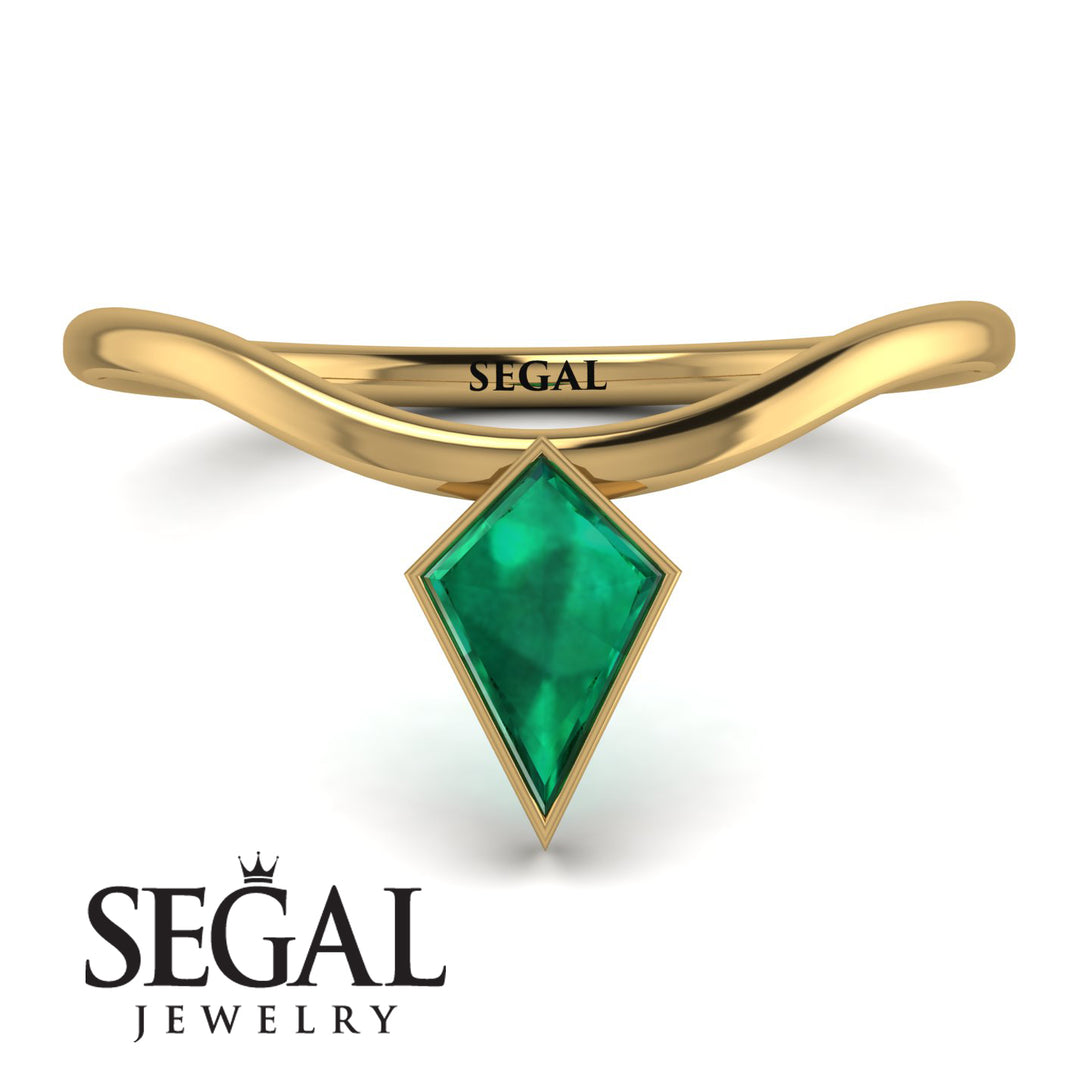Kite Stepcut Emerald Ring - Leila No. 4