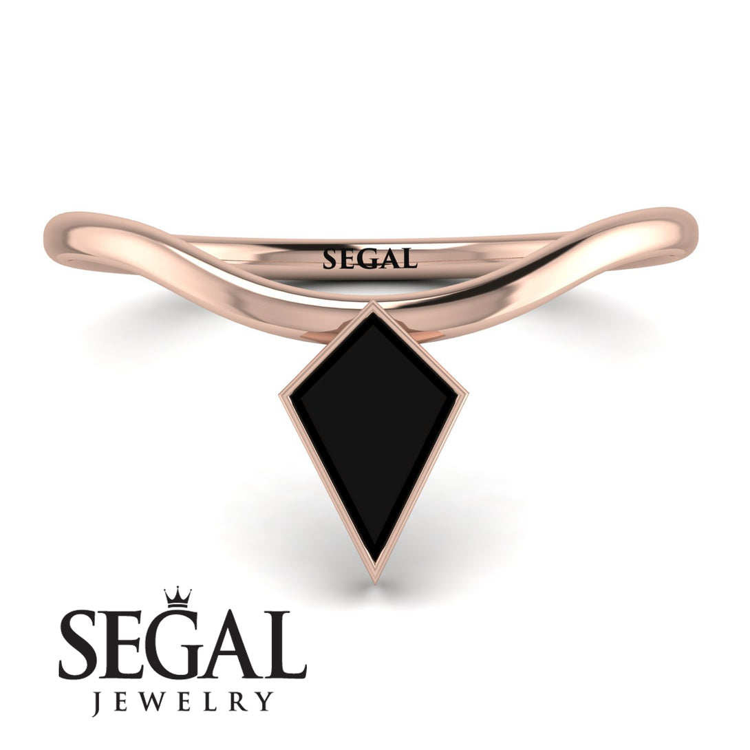 Kite Stepcut Black Diamond Ring - Leila No. 8
