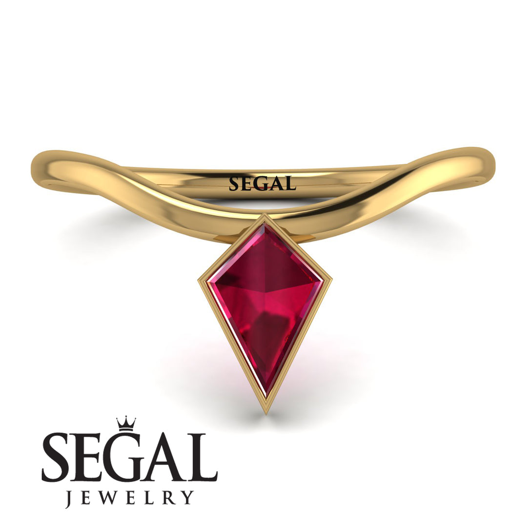 Kite Stepcut Ruby Ring - Leila No. 10