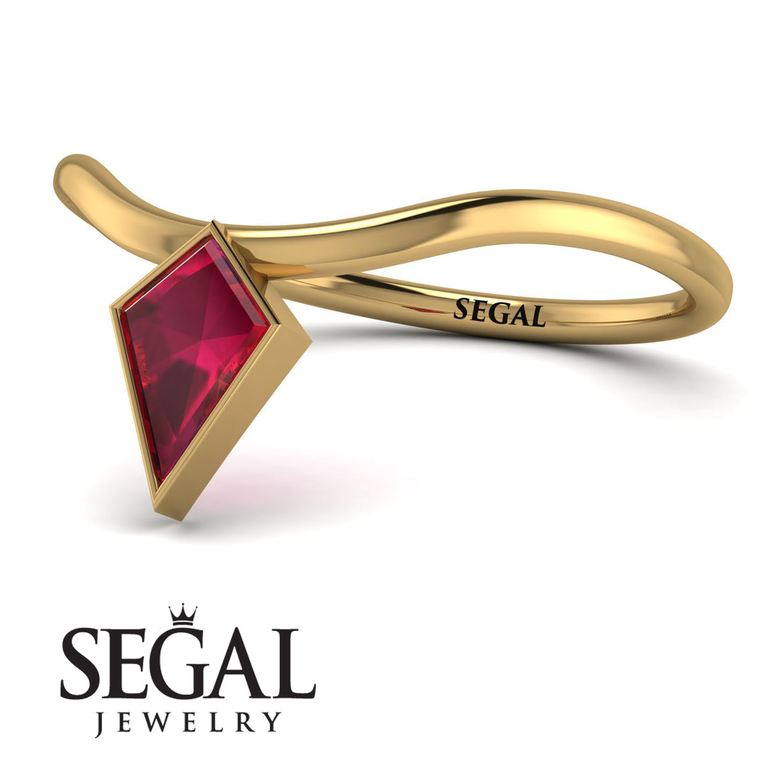 Kite Stepcut Ruby Ring - Leila No. 10