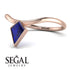 Kite Stepcut Sapphire Ring - Leila No. 14