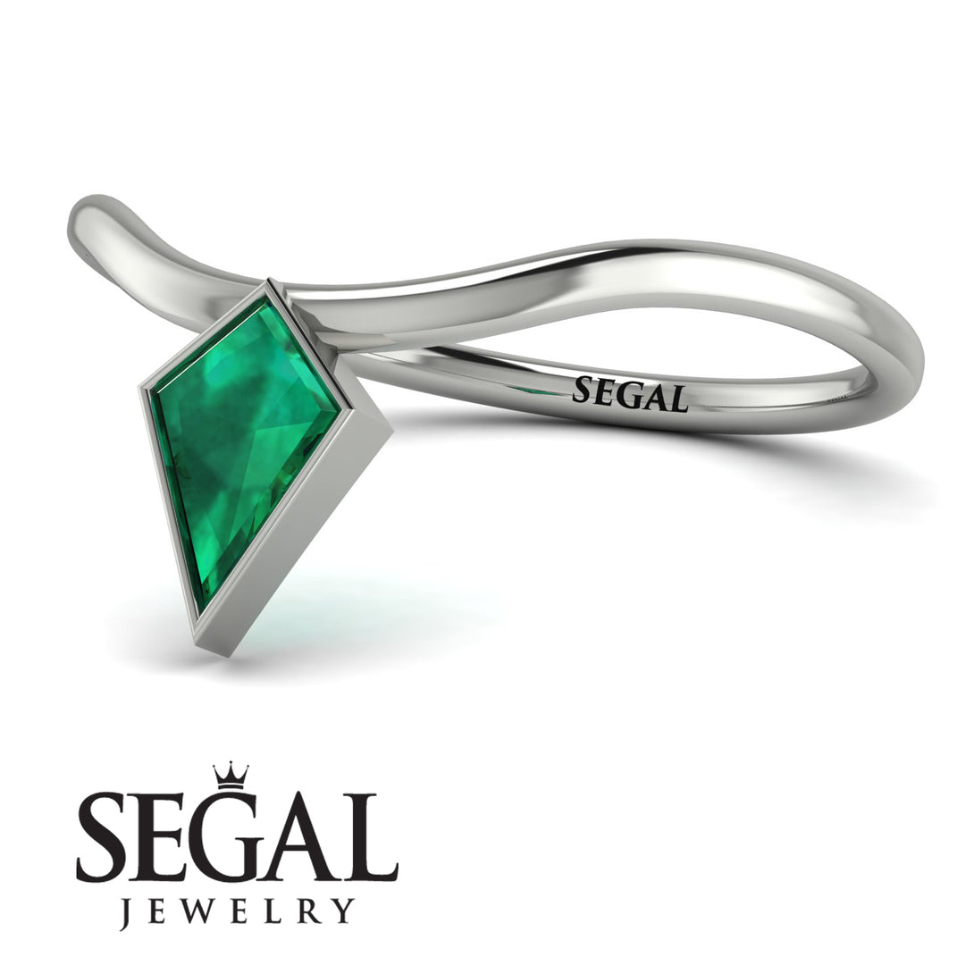 Kite Stepcut Emerald Ring - Leila No. 6