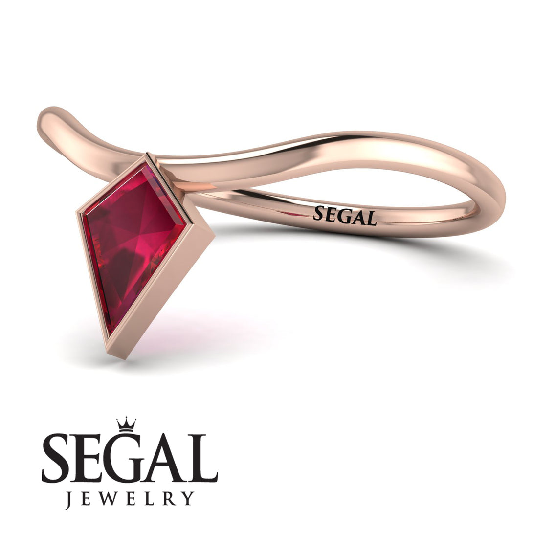 Kite Stepcut Ruby Ring - Leila No. 11