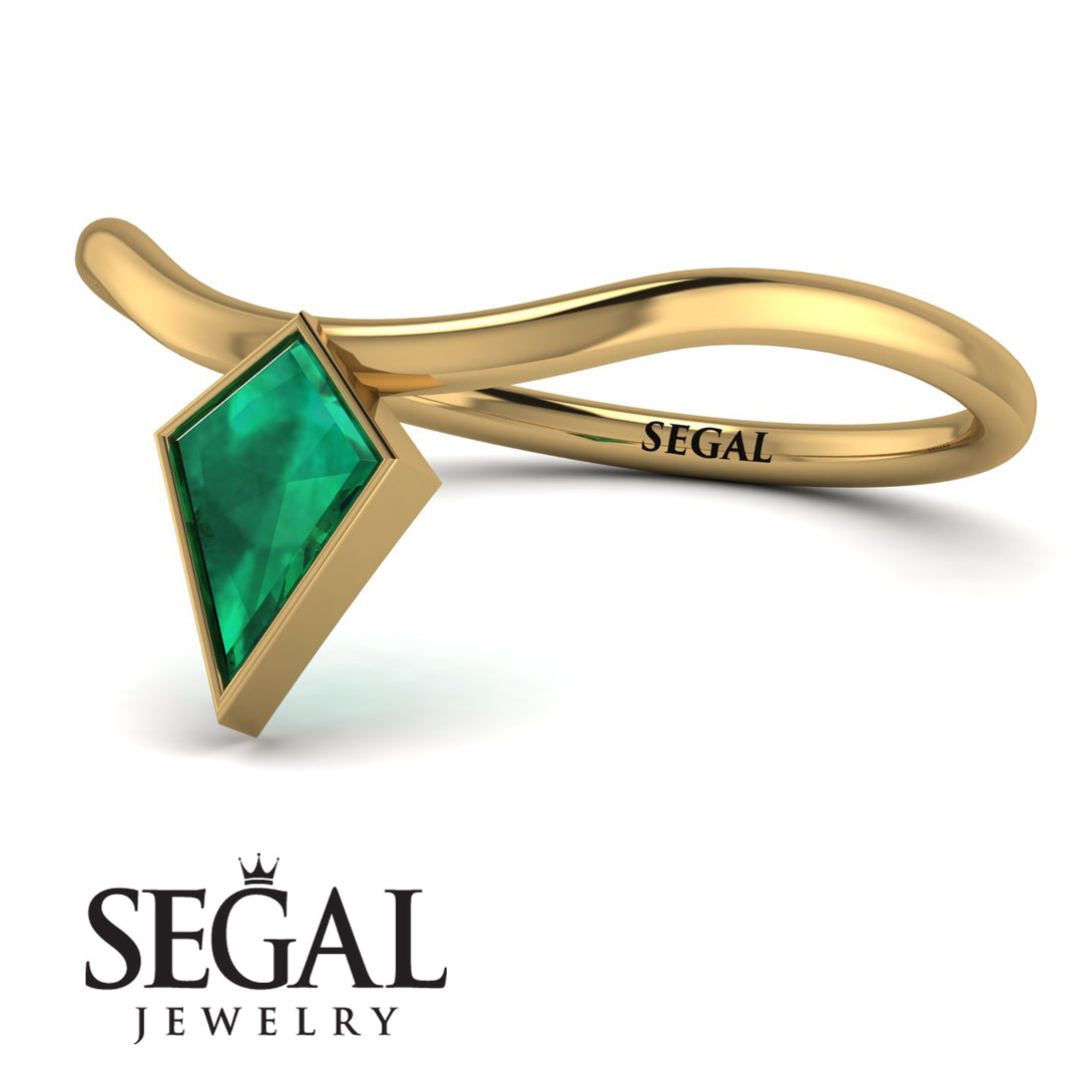 Kite Stepcut Emerald Ring - Leila No. 4
