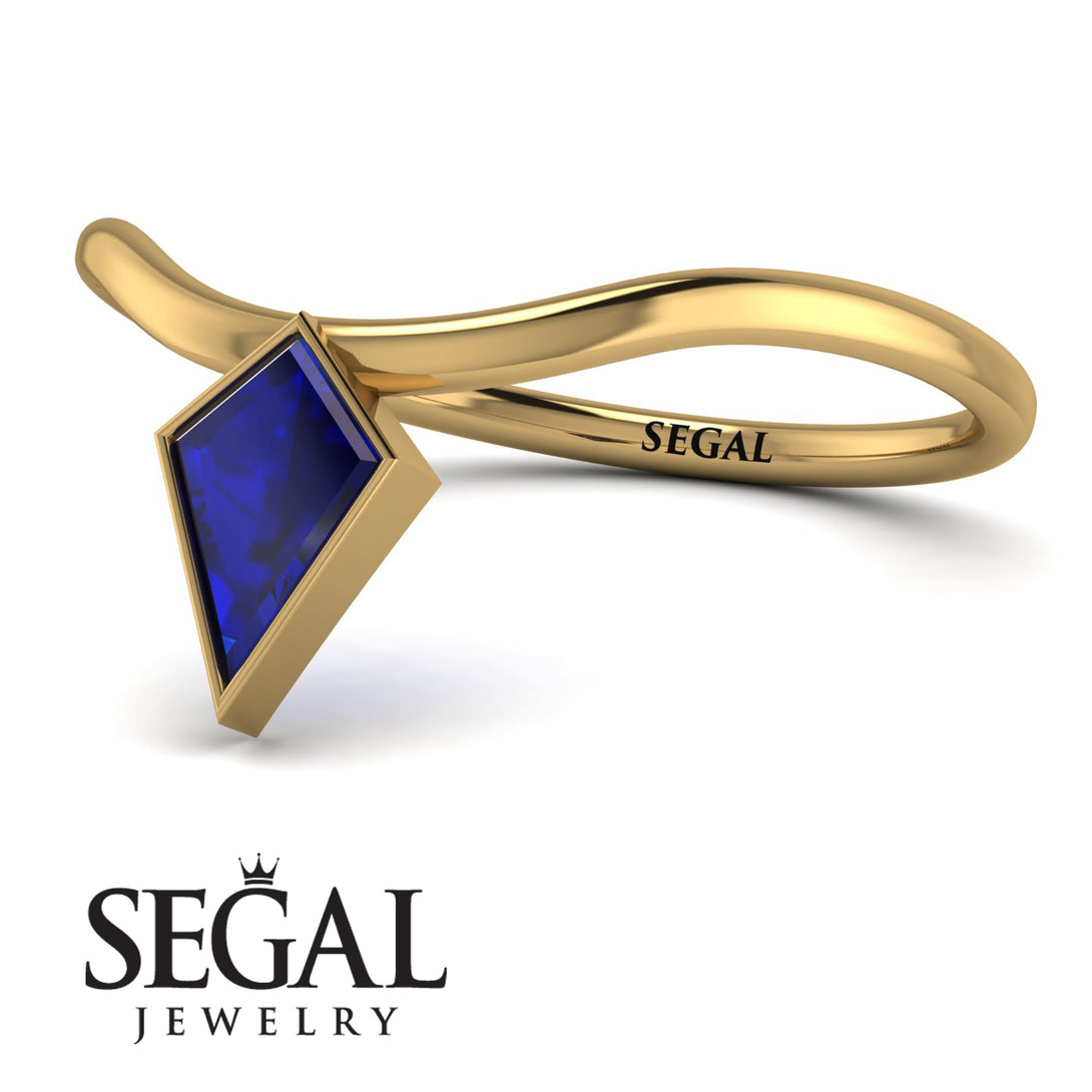 Kite Stepcut Sapphire Ring - Leila No. 13