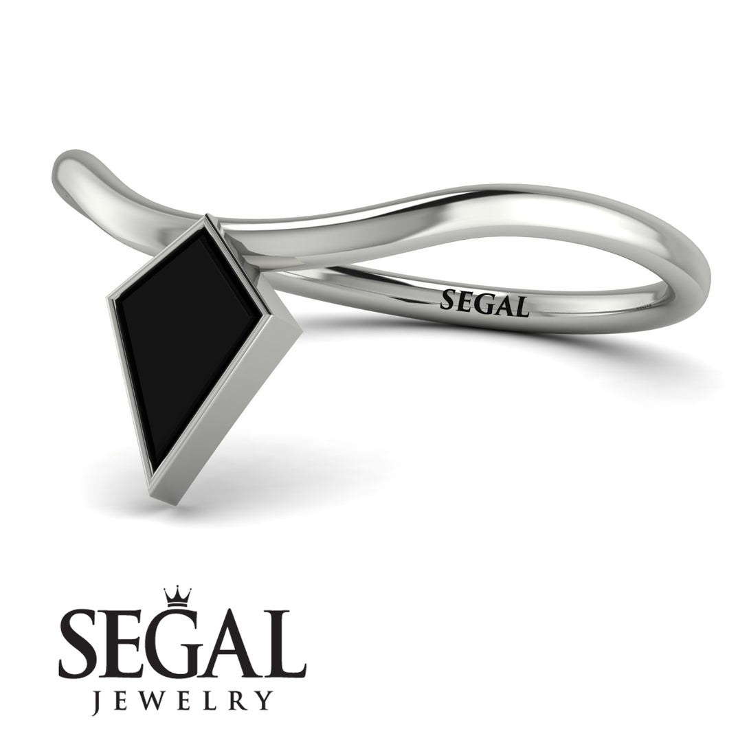 Kite Stepcut Black Diamond Ring - Leila No. 9