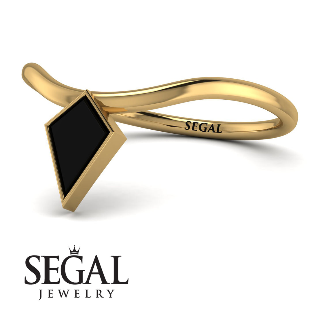 Kite Stepcut Black Diamond Ring - Leila No. 7