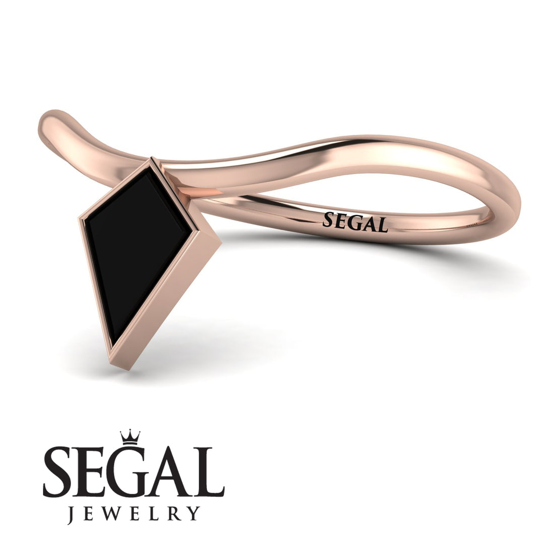 Kite Stepcut Black Diamond Ring - Leila No. 8