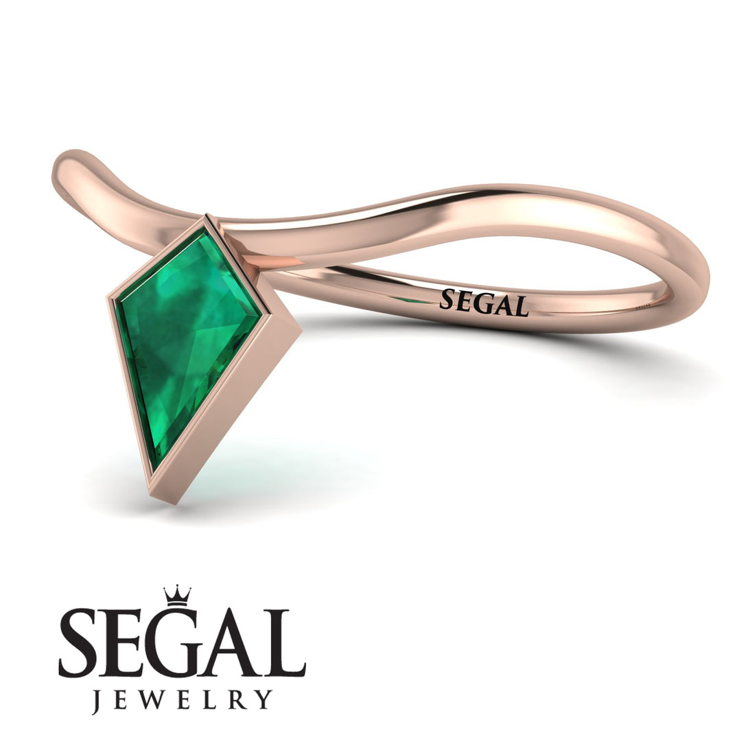 Kite Stepcut Emerald Ring - Leila No. 5