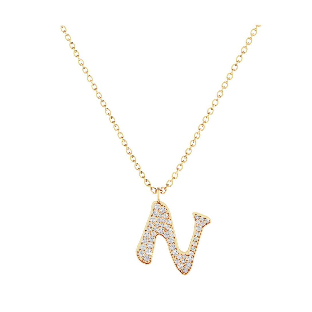 N - Letter Name Necklace Initial Necklace