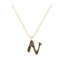 N - Letter Name Necklace Initial Necklace