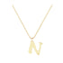 N - Letter Name Necklace Initial Necklace