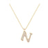 N - Letter Name Necklace Initial Necklace