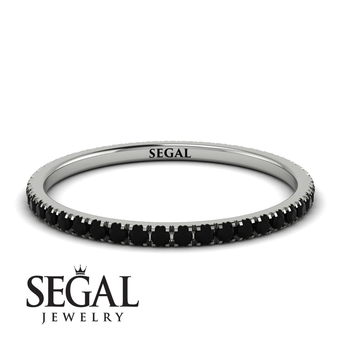 Sharanya Cushion Black Diamond Halo Engagement Ring - Jade No. 39 & Naomi No. 9