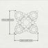 Geometrical 5 Black Diamonds Stud Earrings - Noa No. 24 image 3