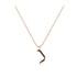 Non - Hebrew Alef-Bet letter diamond Necklace - Non letter