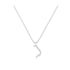 Non - Hebrew Alef-Bet letter diamond Necklace - Non letter