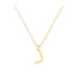 Non - Hebrew Alef-Bet letter diamond Necklace - Non letter