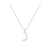 Non - Hebrew Alef-Bet letter diamond Necklace - Non letter