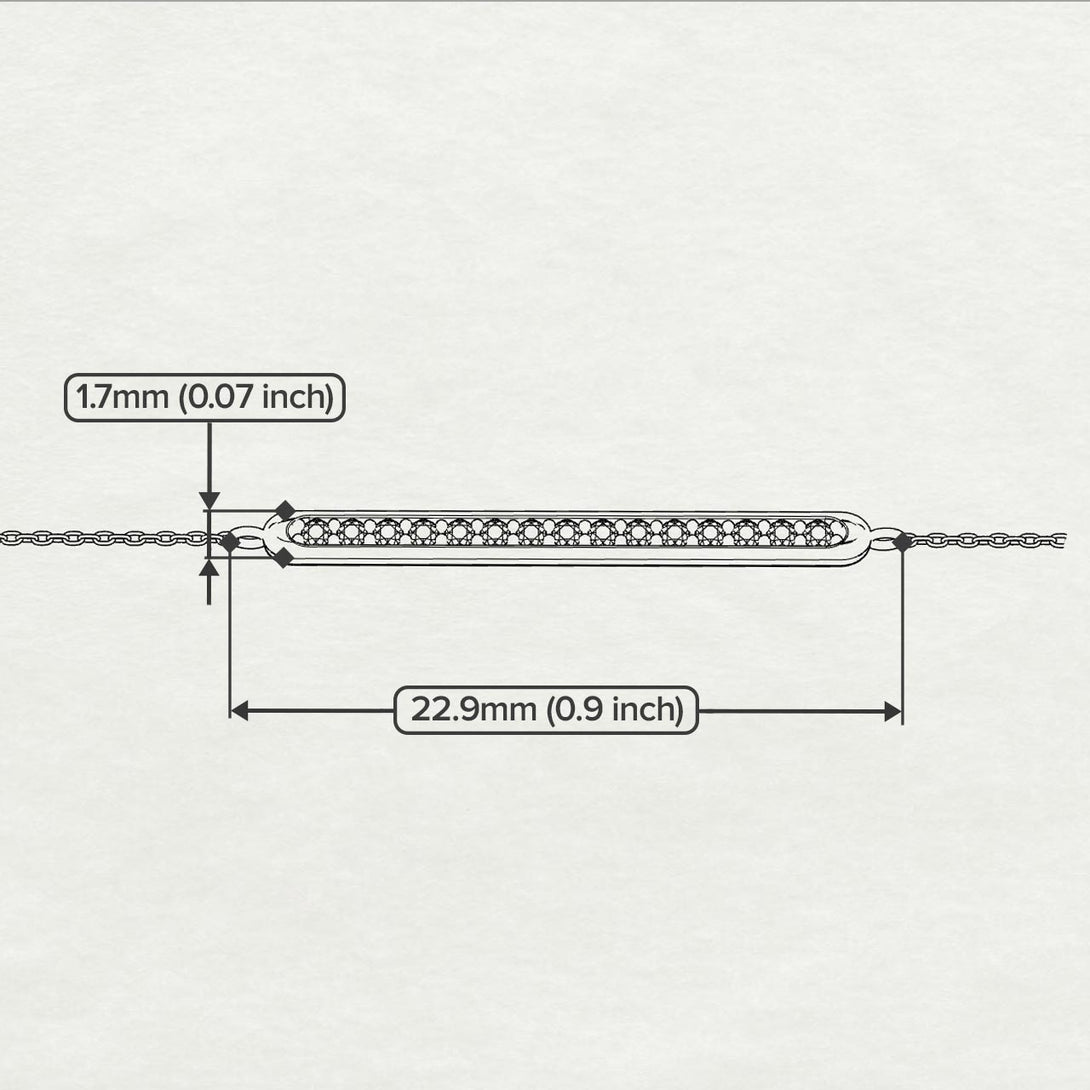 Channel Micro Pave Sapphire Necklace - Nyla No. 14