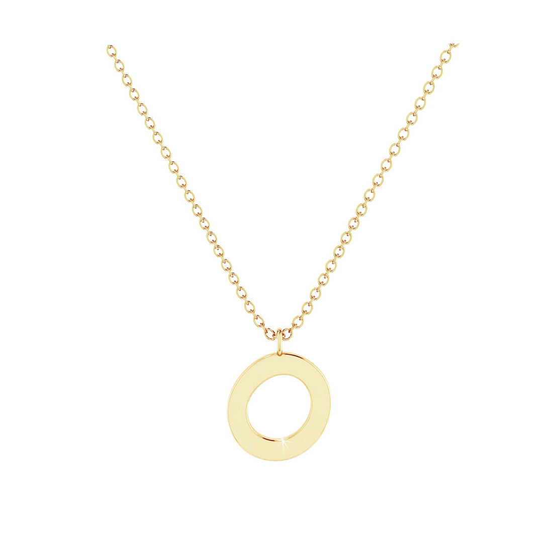 O - Letter Name Necklace Initial Necklace