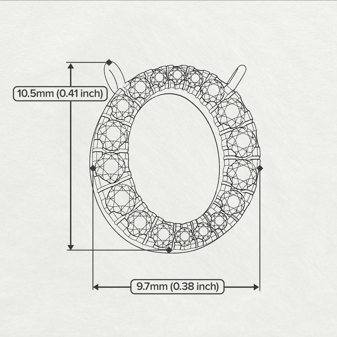 Diamond Gold Initial Necklace - O