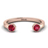 Open Bezel Ruby Ring - Khloe No. 11
