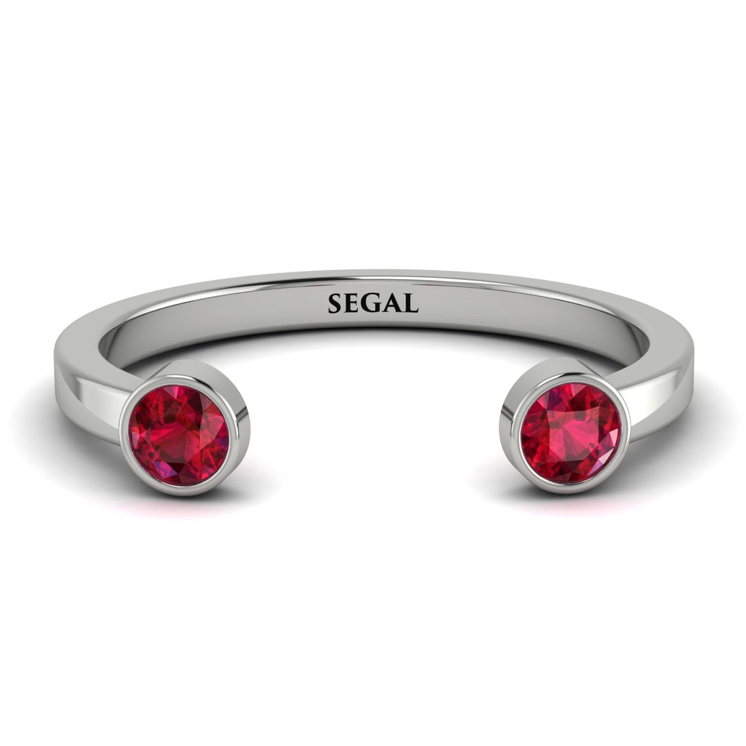 Open Bezel Ruby Ring - Khloe No. 12