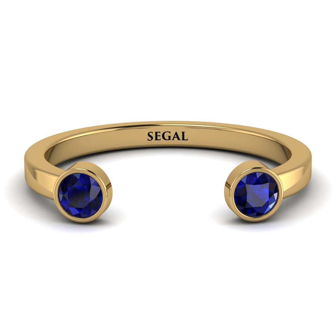 Open Bezel Sapphire Ring - Khloe No. 13