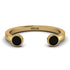Open Bezel Black Diamond Ring - Khloe No. 7