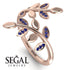 Open Ring Leaves Sapphire Ring - Anna No. 14 image 6