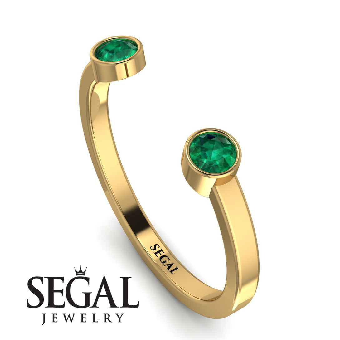 Open Bezel Emerald Ring - Khloe No. 4
