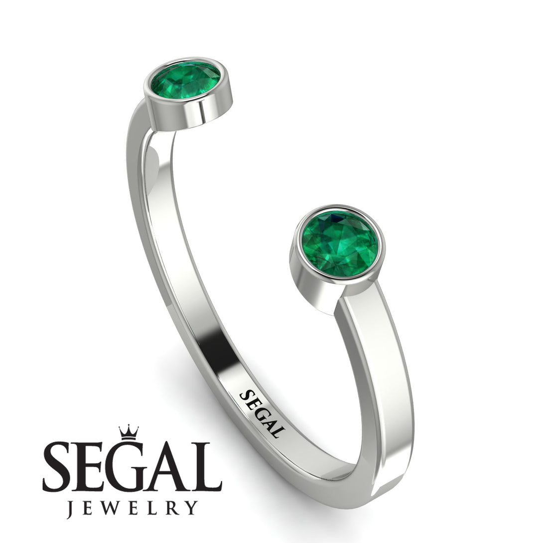 Open Bezel Emerald Ring - Khloe No. 6