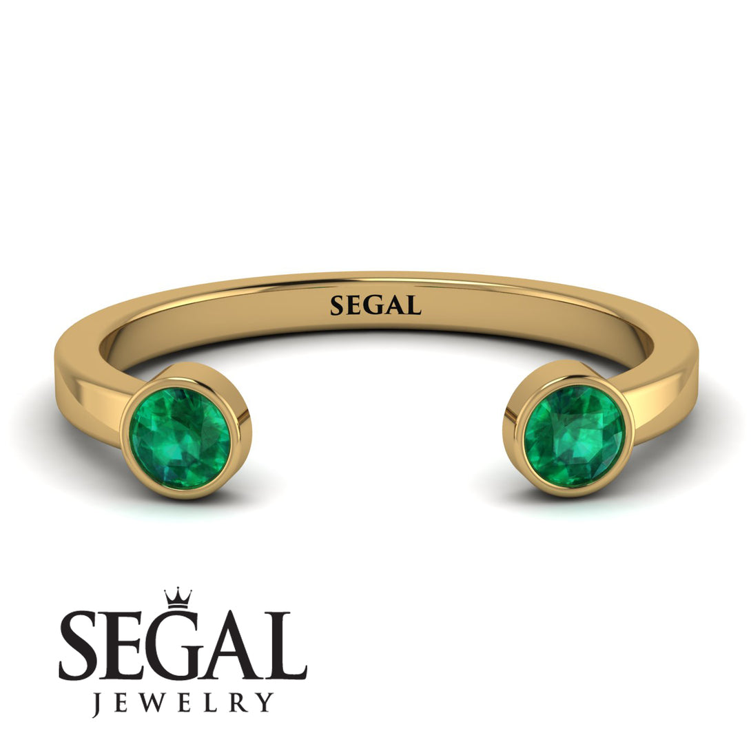 Open Bezel Emerald Ring - Khloe No. 4