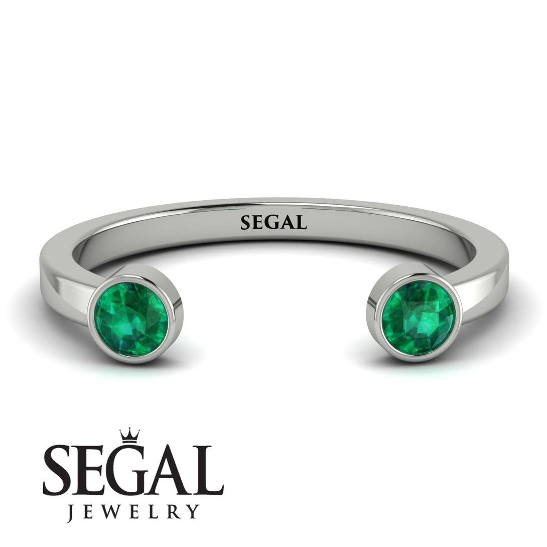 Open Bezel Emerald Ring - Khloe No. 6