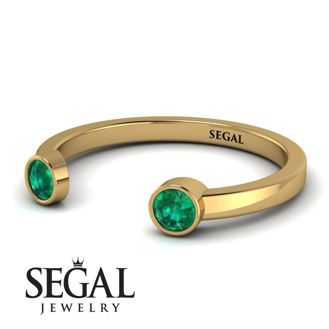 Open Bezel Emerald Ring - Khloe No. 4