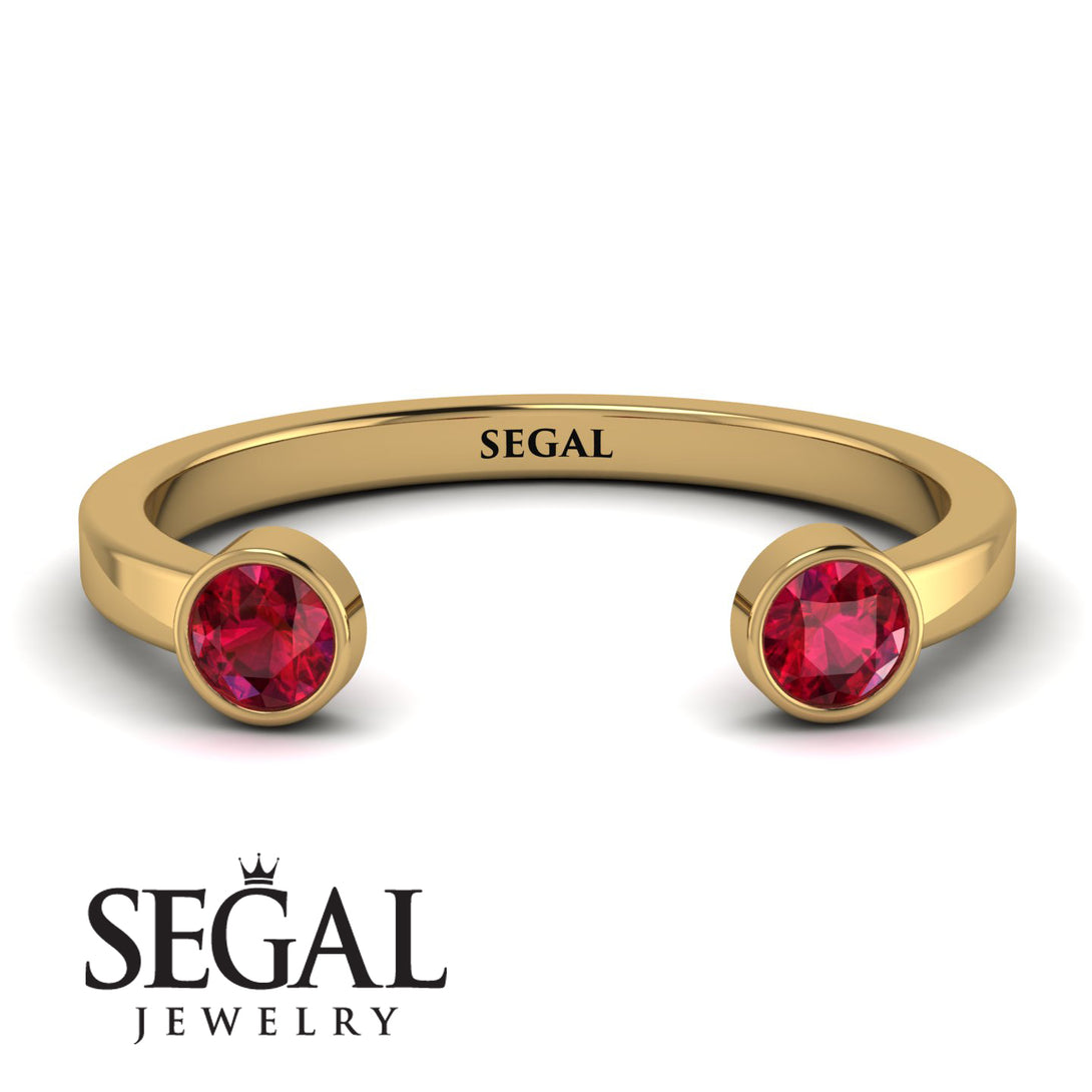 Open Bezel Ruby Ring - Khloe No. 10