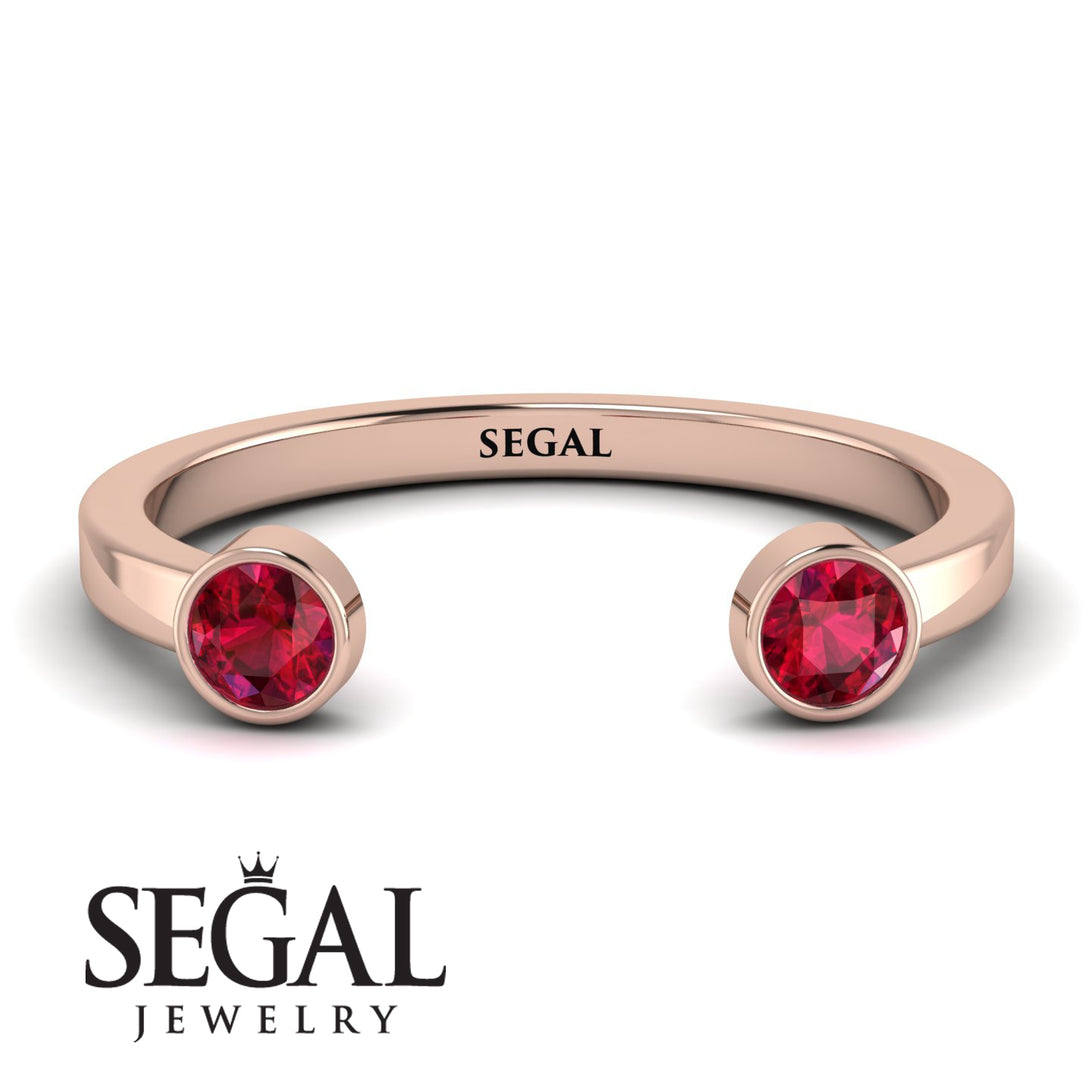 Open Bezel Ruby Ring - Khloe No. 11