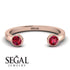 Open Bezel Ruby Ring - Khloe No. 11