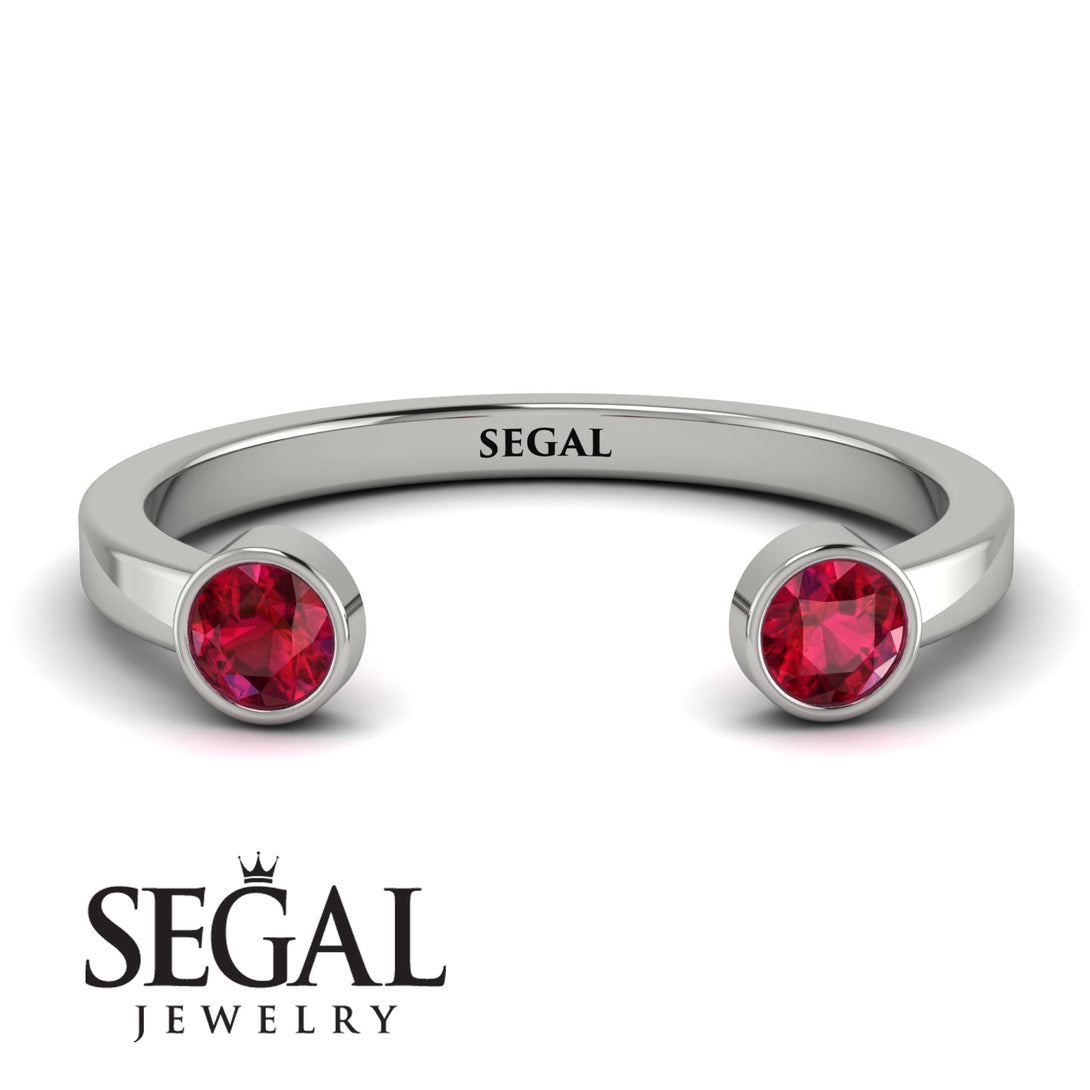 Open Bezel Ruby Ring - Khloe No. 12