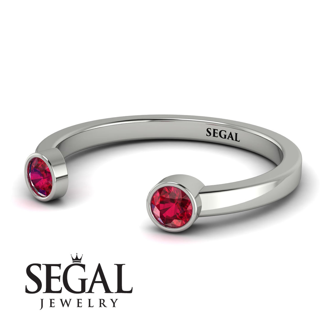 Open Bezel Ruby Ring - Khloe No. 12