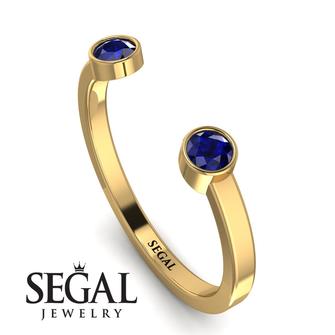 Open Bezel Sapphire Ring - Khloe No. 13