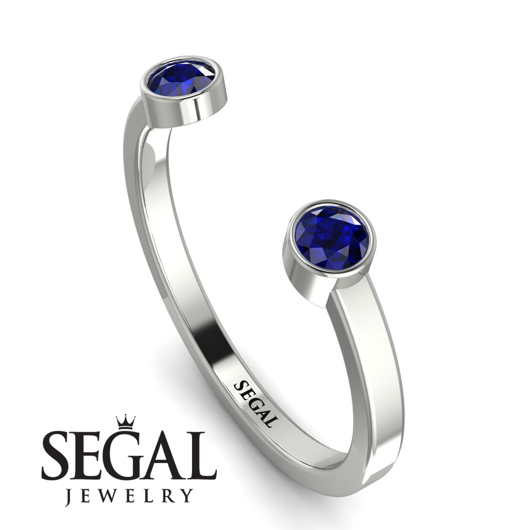 Open Bezel Sapphire Ring - Khloe No. 15