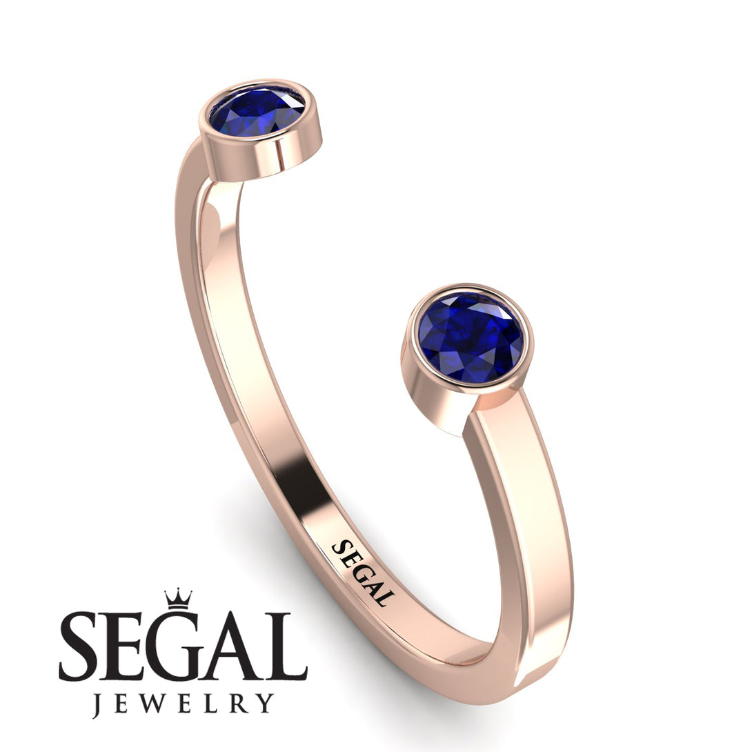 Open Bezel Sapphire Ring - Khloe No. 14
